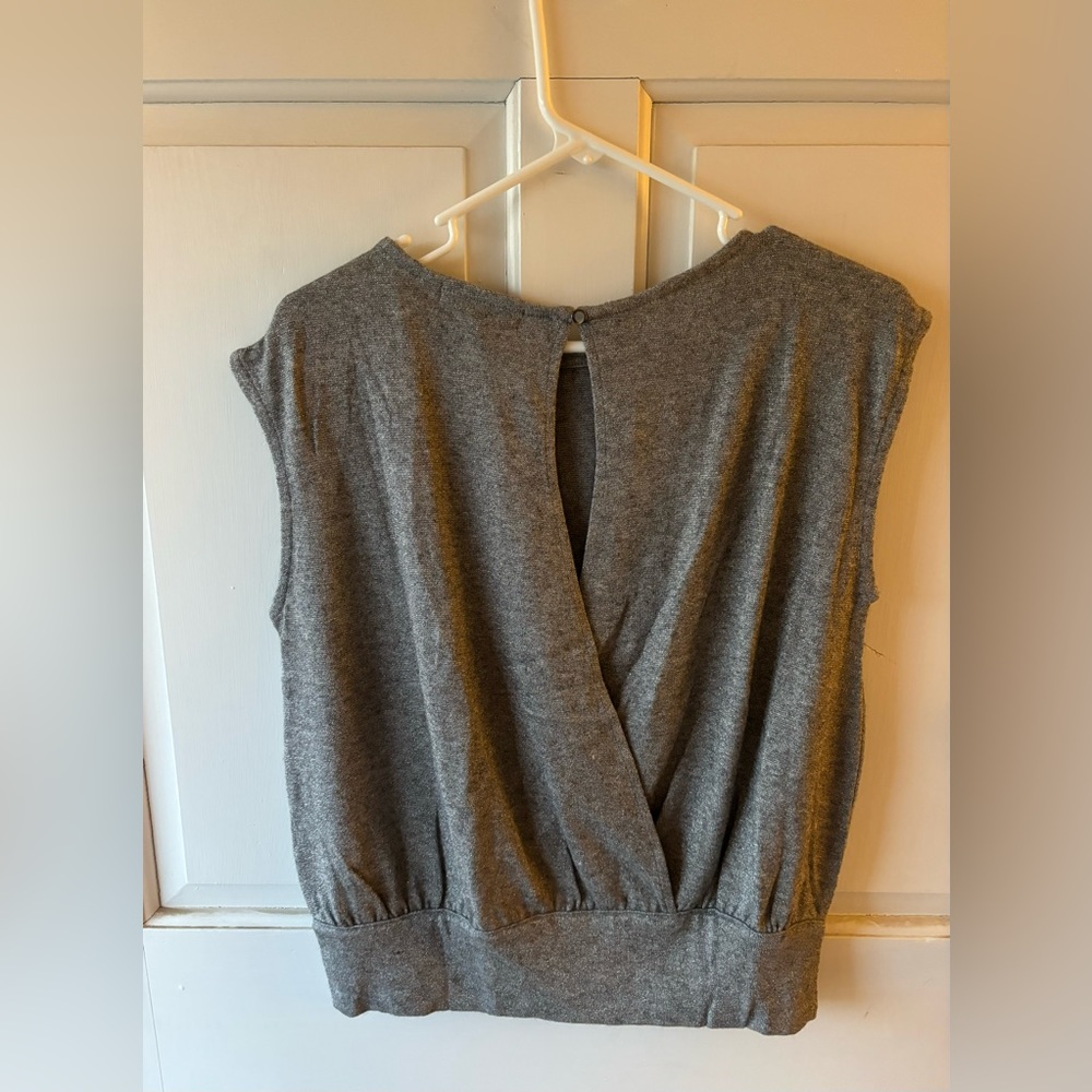 Banana Republic Shimmery Grey Top NWT - Picture 4 of 5